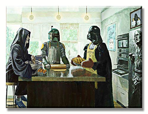 DJSYLIFE 1 Piece Star Wars Canvas Wall Art Kitchen Stormtrooper Cooking Decor Movie Poster Artwork Decoration Painting Prints on Livingroom Bedroom Stretched Framed Ready to Hang