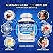 Magnesium Complex Supplement 8 Elemental 1000mg - Magnesium Glycinate, Citrate, Malate, Taurate, Chelated for Easy Absorption for Bones, Muscle, Recovery, Energy, Vegan Non-GMO 90 Capsules