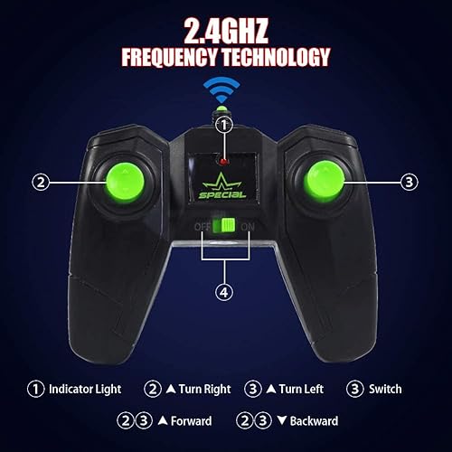 Miniatura 8 de Lumiparty Paquete de 3 autos de acrobacias a control remoto para niños, 2.4 GHz, vehículo de alta velocidad Rock Crawler, 360 giratorio 4WD Off Road