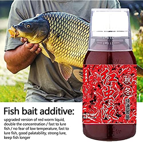Anrui Red Worm Liquid Bait,High Concentration Attractive Smell Fishing Bait,100Ml Fish Scent,Safe Super Effective Fish Bait Attractant Enhancer For Salt Water Water Trout,Cod,Carp #TOP2