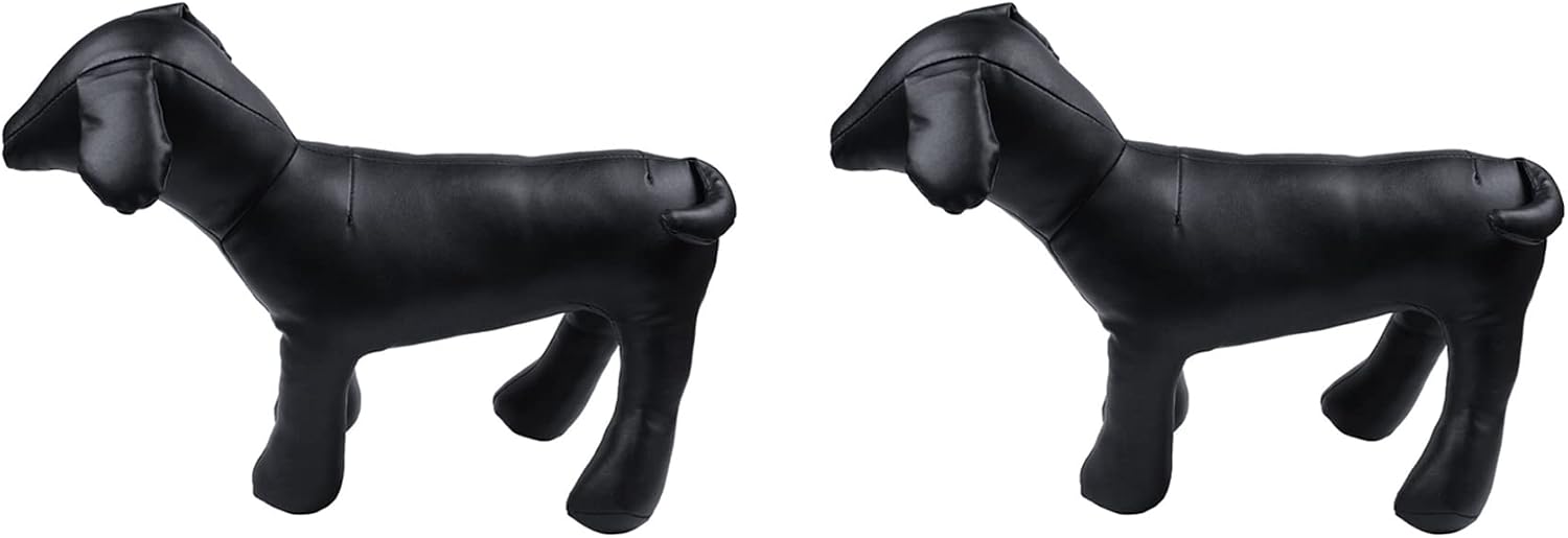 Pavewood 2X Leather Dog Mannequins Standing Position Dog Models Toys ...