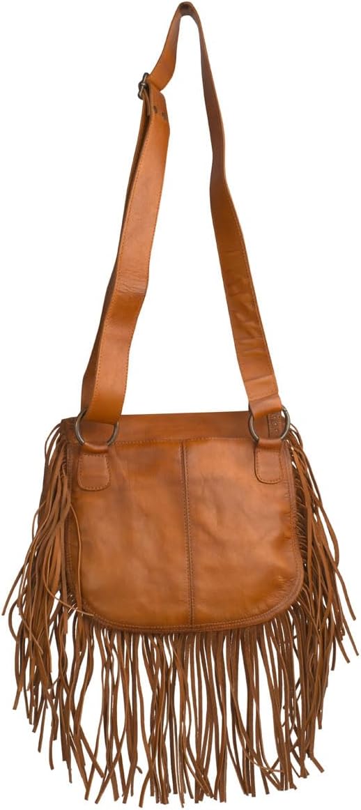STS Ranchwear Women's Premium Full Grain Leather Wayfarer Selah Saddle Bag with Magnetic Flap Closure, Leather Straps, 1 Main Compartment, 1 Interior Zip Pocket, 4 Card Slots