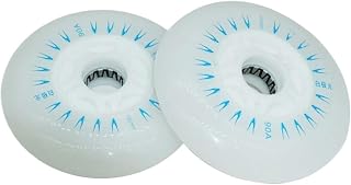 BTYQKZVPM Ruedas iluminadas para patines de ruedas, 2 unidades, 80/76/72 mm, patines de velocidad en línea