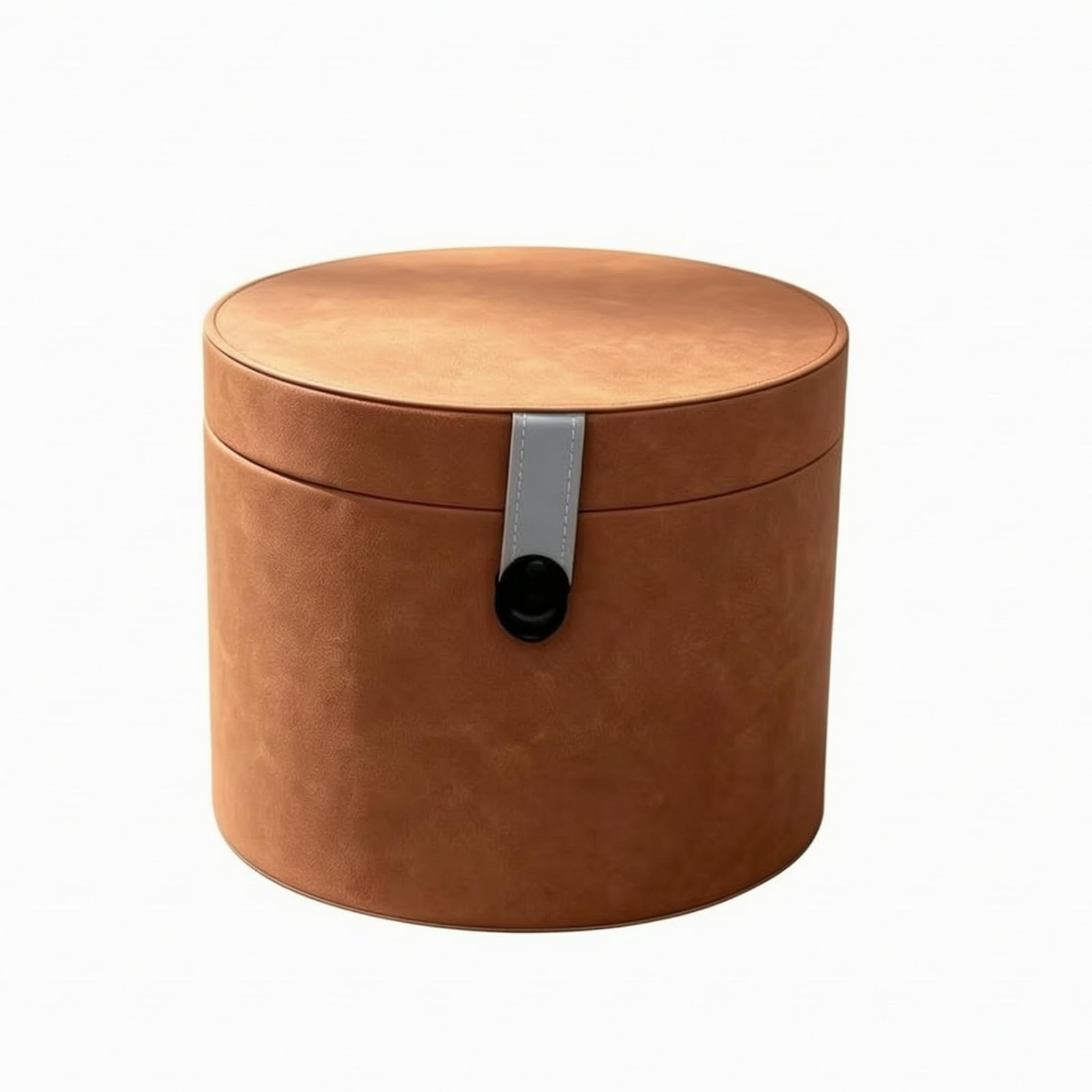 Caja Cilíndrica con Tapa Compacta Caja Redonda Almacenamiento con Cierre Prácticas Contenedores Organizadores para Interiores Mornos, Estilo G