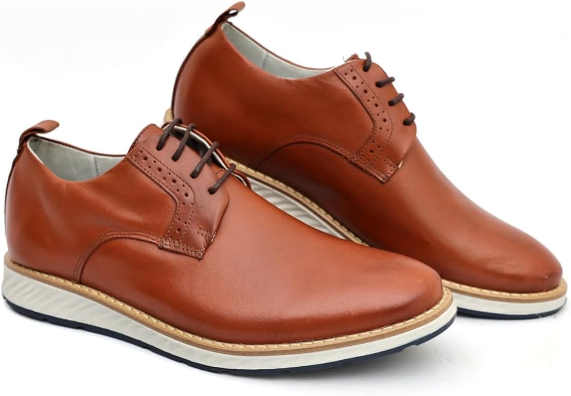 Sapato Masculino Oxford Derby Elite Couro Legítimo Feito a Mão