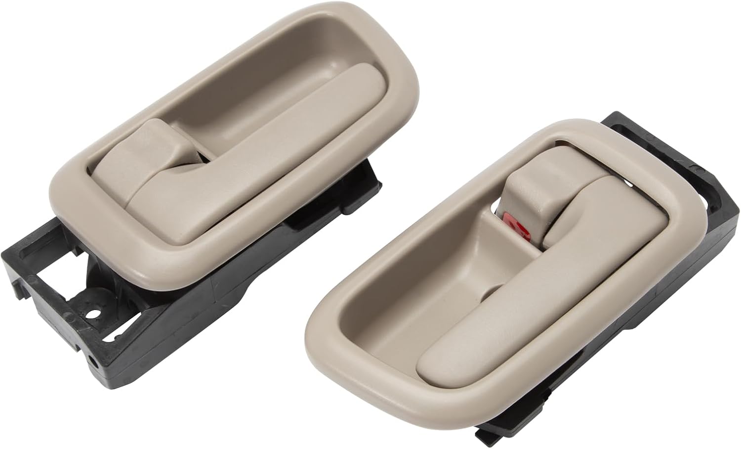 2Pcs Inside Interior Door Handles Compatible with Tundra 2000-2006 Front Driver Passenger Side, Left & Right, Replace# 81257, 69206-0C010-E1, Greige (Beige Gray, Light Gray) Door Handle W/Bezel