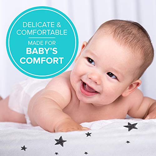 Bassinet Sheet Flannel Scribble Stars Black & White #TOP1