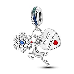 Christmas Moose Message Plaque Charm