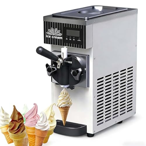 Machine à crème glacée automatique pour comptoir - Pour la cuisine et les fêtes - Machine à dessert électrique facile à utiliser