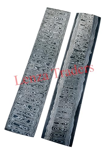 Damascus Bar San Mai Ladder Billet Bar Ladder San Mai Bar Billet Steel 25.4 cm x 5.1 cm Bush Crafts