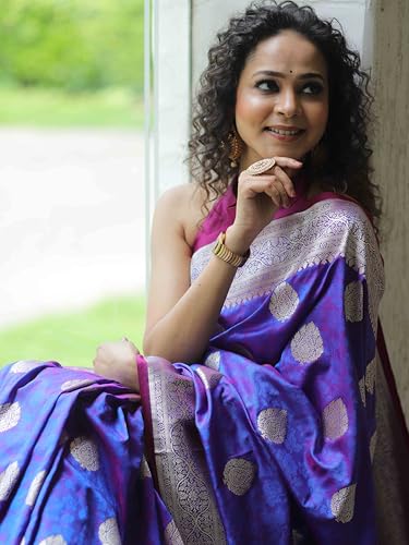 Image of Sugathari Women's Banarasi Saree Pure Kanjivaram Silk Saree Soft new ladies 2025 Design Wear Pattu Sarees Sadi Party Sari collections With Blouse Piece (San Pari-224)