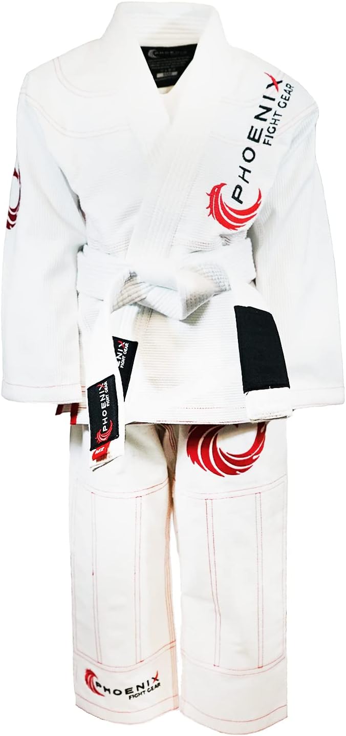 Kids Talon BJJ Gi for Children Jiu Jitsu, Grappling, MMA (White, M3)