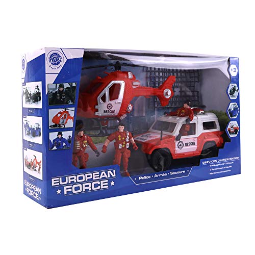 Caja de Intervención de Bomberos EUROPEAN FORCE juguete infantil militar rojo de 43 cm 2