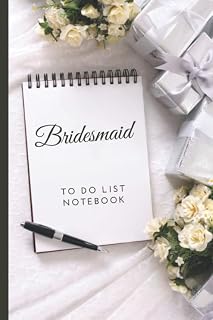 Bridesmaid To Do List Notebook: White and Silver Luxury Theme Cover / Checklist Planner / Event Planning Journal To Write In / Wedding Gift For Bridesmaid from Bride / Cute Card Alternative