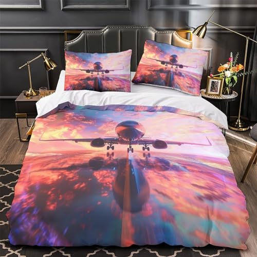 Housse de couette avion de passagers 3d literie douce respirante - 4