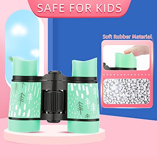 Compact Shockproof Binoculars For Kids Bird Watching, 5X30 High Resolution Clear Waterproof Optics Binocular, Boys Girls Best Gifts For Birthday, Camping, Outdoor Games, Hiking #TOP1