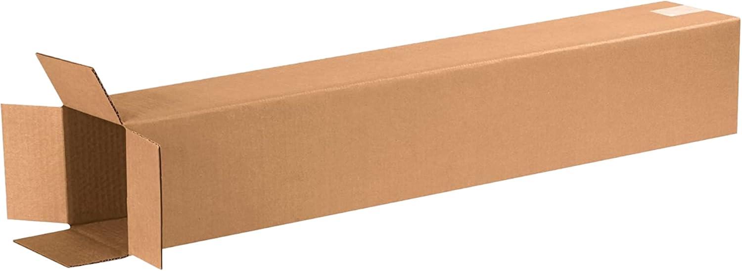 PARTNERS BRAND 6x6x36 Tall Corrugated Boxes, Tall, 6L x 6W x 36H, Pack of 25 | Shipping, Packaging, Moving, Storage Box for Home or Business, Strong Wholesale Bulk Boxes