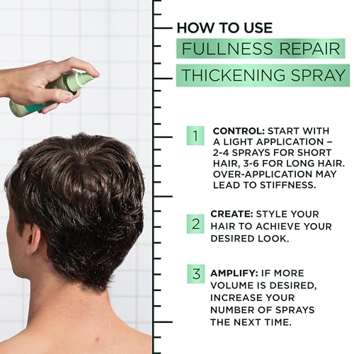 Garnier Fructis Hair Filler Fullness Repair Thickening Spray, Volumizing Spray with Polypeptides and Hair Repair Complex for Thin, Weak Split Ends, 4.4 Fl Oz - image 9
