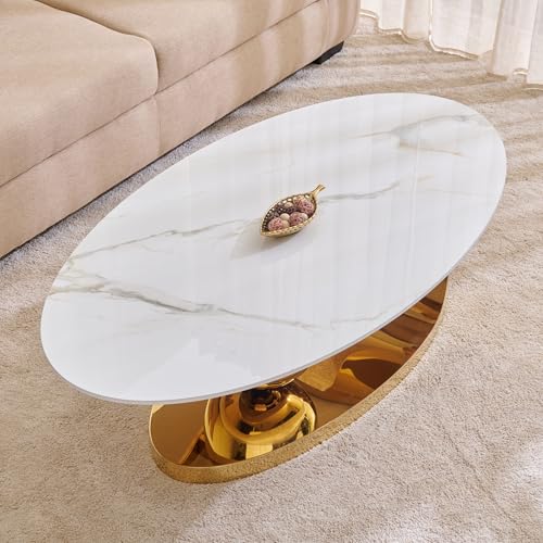 Image of Home Centre | Stockholm | Ceramic Top | Center Table | Coffee Table | White | 1 Year Warranty