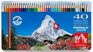Caran Dache Set Of 40 Prismalo Aquarelle Artist Watercolour Pencil Assorted Colour In Metal Case Set 0999_340