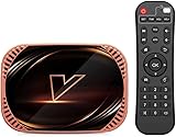 Android 11.0 OS: Box TV avec Android 11.0 OS, Amlogic S905X4 Quad Core 64bits Quad-core Cortex-A55 CPU, qui maintient la boîte en cours d'exécution de manière stable pour charger des films, des images et des jeux sans mémoire, pas d'attente à un moment merveilleux.