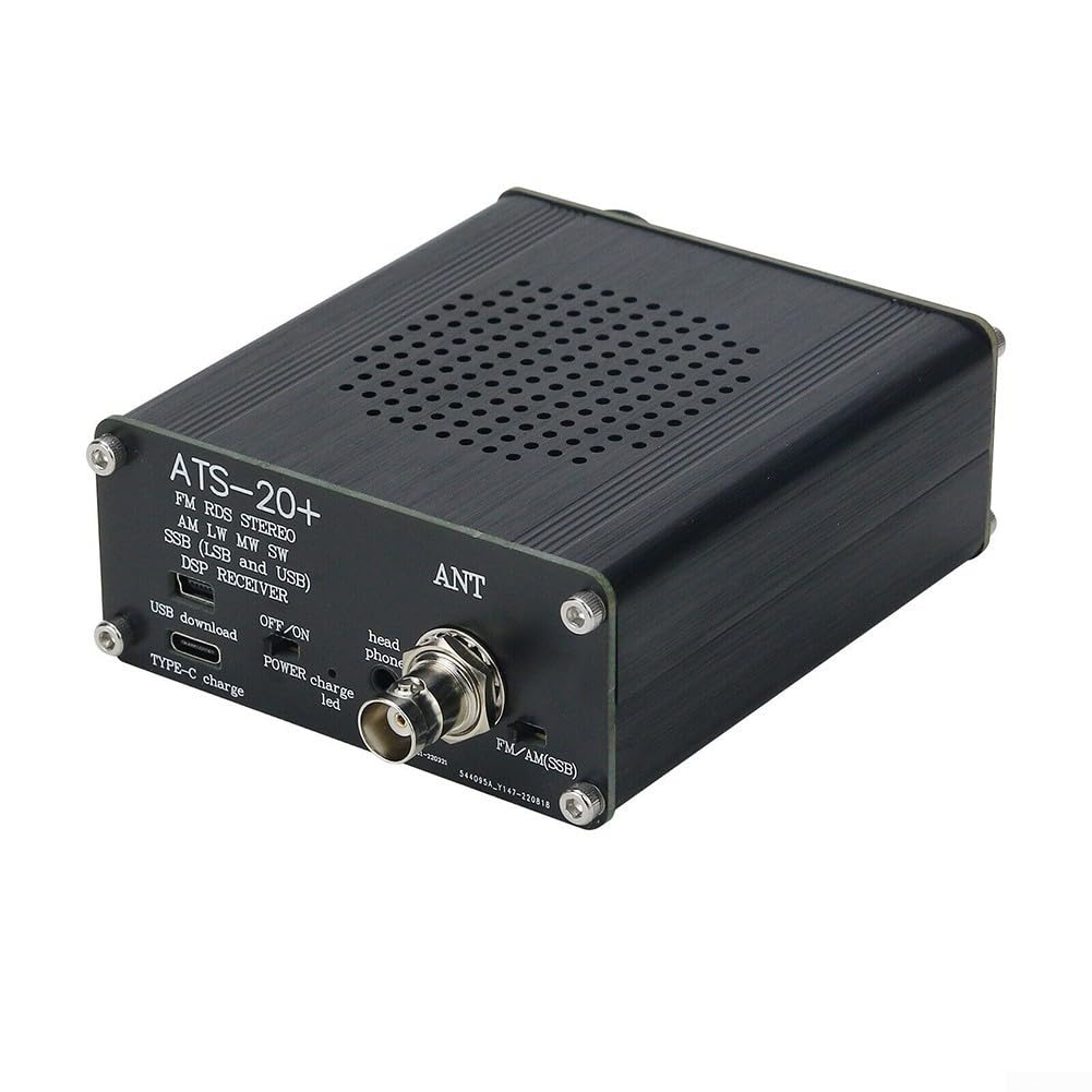 ATS-20+ Plus V2 SI4732 Récepteur radio pour DSP FM AM MW/SW SSB LSB USB multi-bande avec écran OLED, pour interface d'antenne SMA, batterie 3,6 V 800 mAh, chargement USB