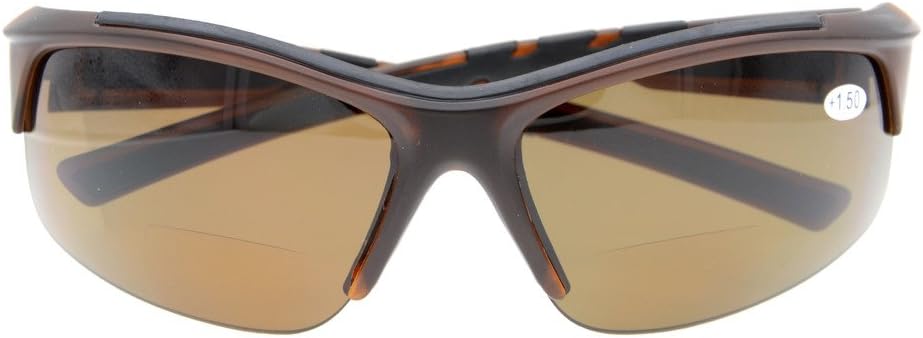 Eyekepper TR90 Sports Polycarbonate Polarized Bifocal Half Rimless Sunglasses - Image 2