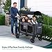 WONDERFOLD W4 Elite Pro Stroller Wagon (4 Seater) - Wagon Stroller with 5-Point Harnesses, Adjustable Push Handle, and Adjustable Sun Canopy - Safety Certified, Jet Black