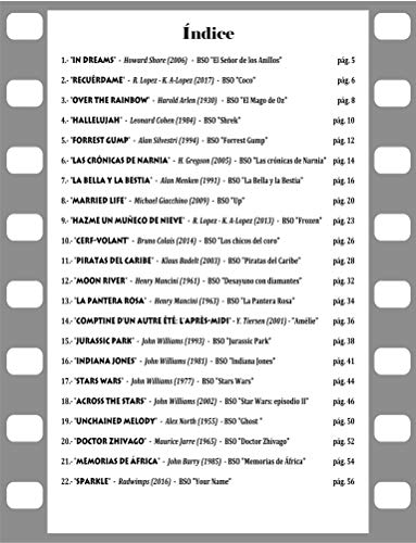 Música de Cine: Partituras Para Aficionados Al Piano