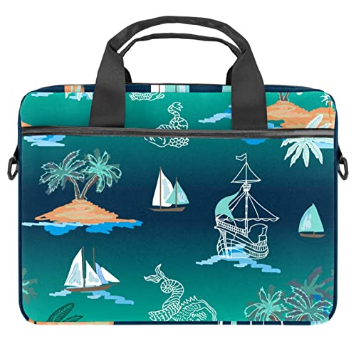 Sac à bandoulière PC 13-14.5 pouces Sea Monsters pour le bureau et voyage
