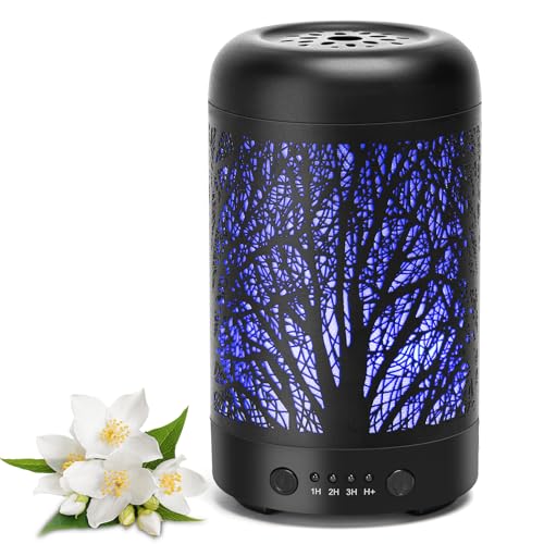Aigostar Diffuseur d'Huiles Essentielles, Diffuseur Ultrasonique de 100 ML, Humidificateur d'air et Diffuseur d'arômes, Diffuseur Ultrasonique USB, Minuterie de 1/2/3...