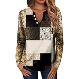Schicke Langarmoberteil für Damen mit V Ausschnitt, gehäkelter Puffärmel, lockerer Passform, einfarbig, bequemem Waffelstrick, lässig und trendy.