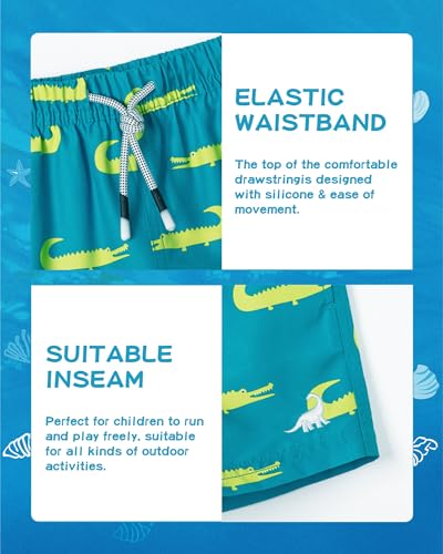 Image of SURF CUZ Boys Swim Trunks Toddler Swim Shorts UPF 50+ Bathing Suit for Boy Swimsuit Quick Dry Mesh Beach Boardshorts Swimwear