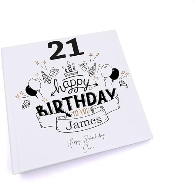 ukgiftstoreonline Personalised Any Age Happy Birthday Photo album Gift 18th, 21st, 30th, 40th, 50th, 60th