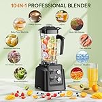 Blenders for Kitchen, Smoothie Blender, Professional Countertop Blender for Smoothies, 1800 Peak Watts, 68 Oz Large Capacity, for Ice Crush, Frozen Drinks, Black - Image 2