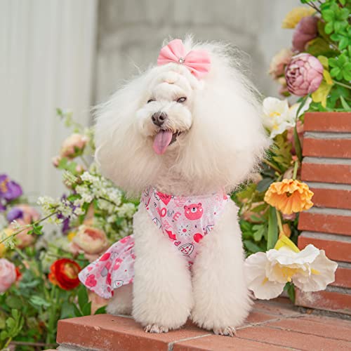 Image of CuteBone Dog Mesh Dress Puppy Sundress Pet Outfit Summer Fashion for Small Dogs Girl Cat Clothes