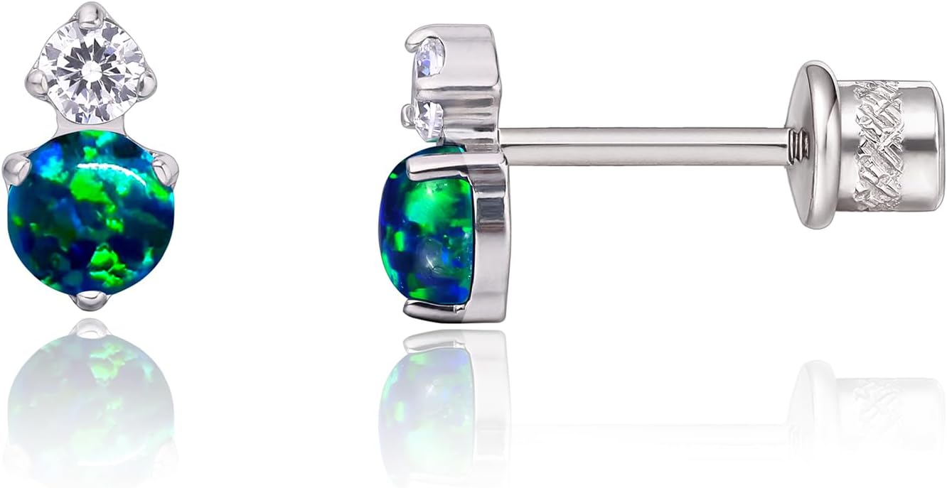 limerencia Hypoallergenic G23 Implant Grade Titanium Screw Back Earrings Tragus 20G Helix F136 Piercing Post for Sensitive Ears Cartilage