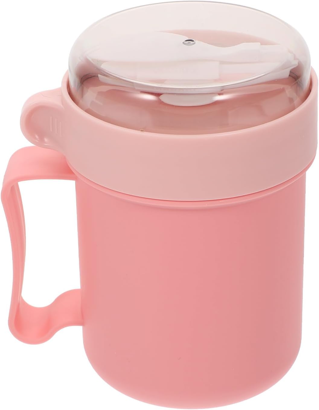 Microwave Breakfast Cereal Cup with Lid and Spoon, Portable Milk Cup Made of Sturdy Pp Material, Well Sealed to Protect Food from Leaking, for Home Use