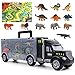 Akokie Dinosaurios Juguetes Camión Transporte Jurassic World con Tapete & 12 Piezas Dinosaurios + Animales Coches de Juguetes Juegos Educativos Regalos para Niños Niñas 3 4 5 6 Años