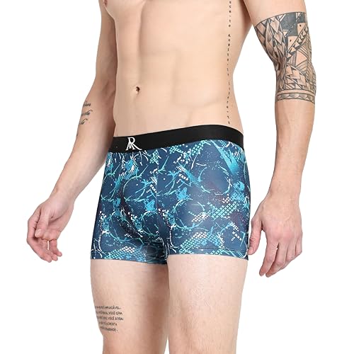 Image of 5Mayi Mayi Men's Stylish Printed Boxer Shorts - Pack of 5 | Stretchable, Breathable, and Ultra-Soft Innerwear for Everyday Comfort White (in, Numeric, 85, Regular, 2, Multi)
