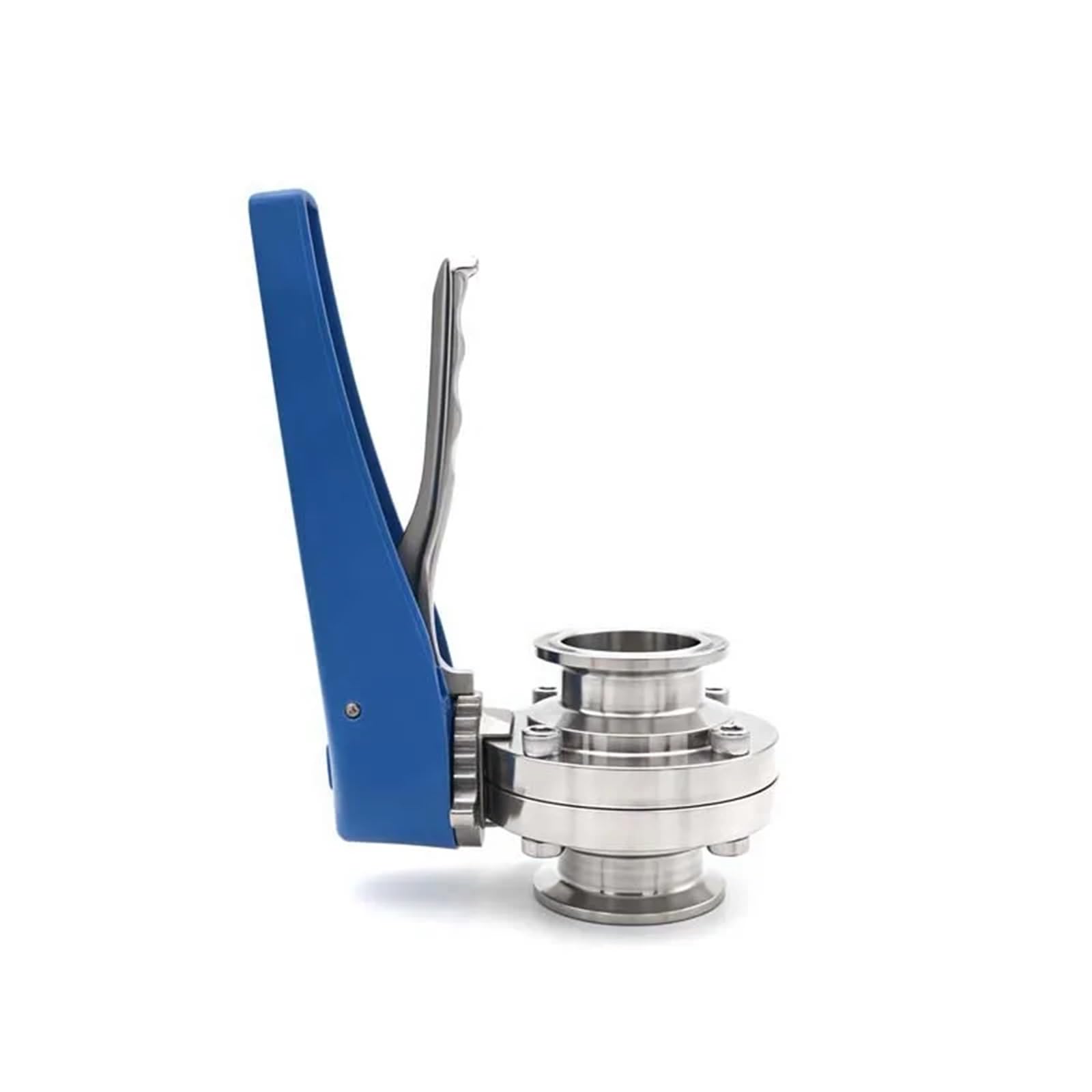 Butterfly Valve Válvula de mariposa triple abrazadera con gatillo presión acero inoxidable SS304, diámetro exterior 50,5 mm y 64, casquillo 3/4" 1" 2", for elaboración cerveza(51mm Ferrule 64)