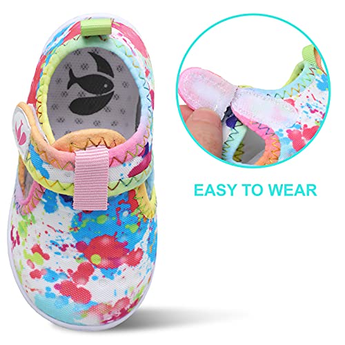 Image of FEETCITY Boys Girls Water Shoes Kids Aqua Socks Quick Dry Barefoot for Beach Swimming Pool