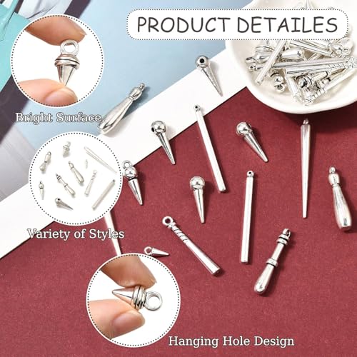 Breloques tibétaines de batte de baseball pour fabriquer des boucles - 3
