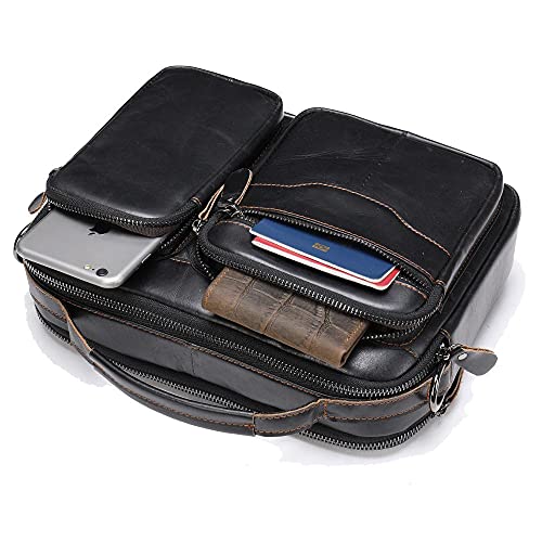 Men's shoulder bag leather handbags horns leather tissue bag briefcase4