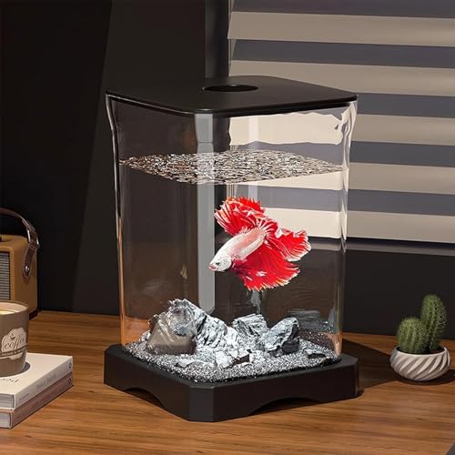 Petit kit de démarrage pour aquarium Betta transparent éclairage LED table - 7