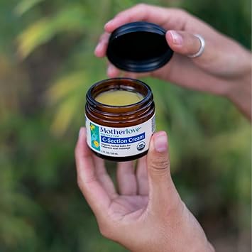 Motherlove C-Section Cream (1oz) Organic Herbal Nourishing Scar CreamSoothes Discomfort While Minimizing Appearance & Reducing Scar Tissue Build-upNon-GMO, Cruelty-Free