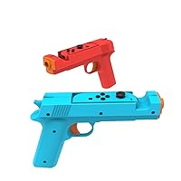 Vista 1 de Game Gun Hand Grip for Switch NS/NS OLED, 2 PCS Sense Joystick Gun Grip for Switch Shooting Games, Game Controller Gamepad Joypad Gaming Accessories