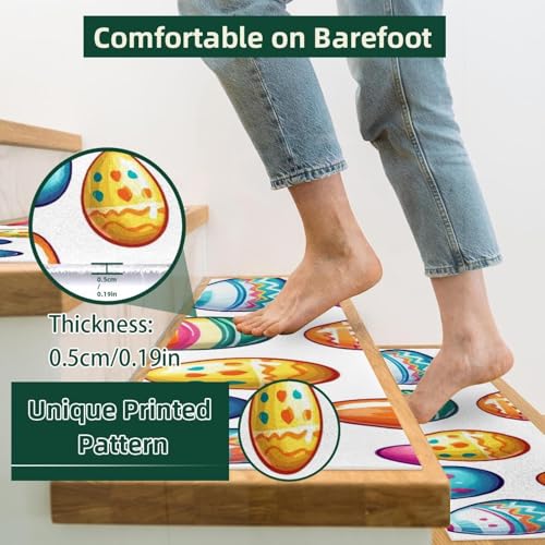 Alfombrillas antideslizantes para evitar caídas en escaleras de madera con diseño lavable 3