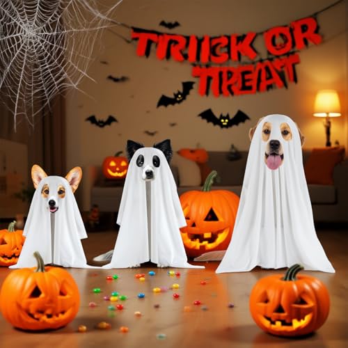 Disfraz Halloween Fantasma para Perro Grande 51.2×59.1 pulg miniatura 6