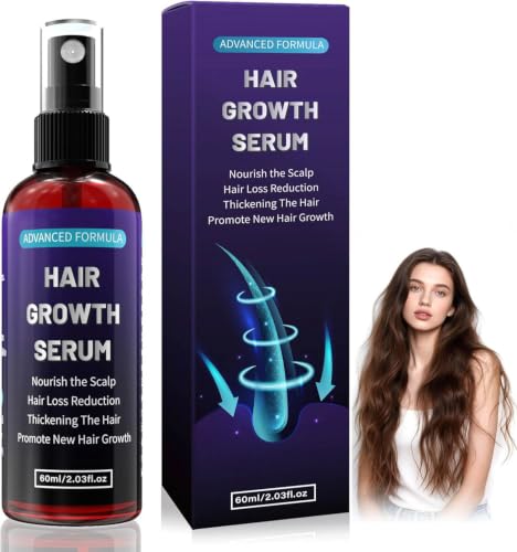 Sérum Capilar Spray con Aceite de Romero para Hombre y Mujer, con Biotina, Niacinamida y Aceite de Ricino, Cabello más Denso y con Volumen, Cuidado del Cuero Cabelludo, Ligero No Graso, 60 ml